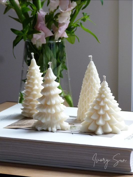 White Christmas tree-shaped candles. Christmas candles,  scented soy candle, essential oils candle, beeswax candle, non toxic candles, decor candles, Sculptural candles Australia
Decorative candles Australia
Beeswax candles Australia
Handcrafted soy candles
Modern candles Australia
Xmas trees Candles Australia
Gift ideas for home lovers 
Housewarming gifts Australia
Sculptural Candles
Candles, Candles Australia
Sculptural Candles Australia
Gift ideas, Christmas candles, gift box, Christmas decor