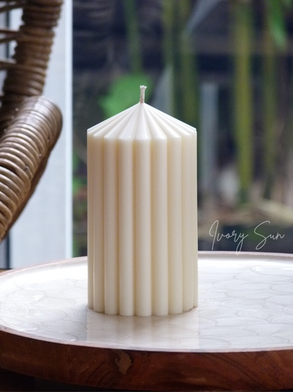 Ivory Sun candles, Pillar candle, pillar candles, sculptural candle, soy candle, scented soy candle, essential oils candle, beeswax candle, non toxic candles, decor candles, Sculptural candles Australia
Decorative candles Australia
Beeswax candles Australia
Handcrafted soy candles
Modern candles Australia
Pillar Candles Australia
Gift ideas for home lovers 
Housewarming gifts Australia
Sculptural Candles
Candles, Candles Australia, Solace Candle, Circus Candle